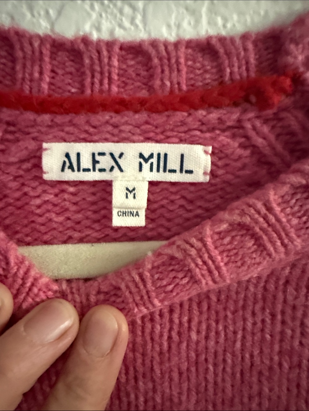 Alex Mill Deep Raspberry Raglan Crewneck Sweater - Picture 2 of 5